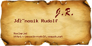 Jánosik Rudolf névjegykártya