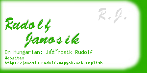 rudolf janosik business card